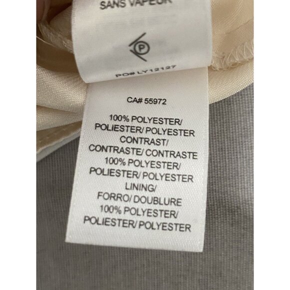 Laundry By Shelli Segal Women’s Shirt Sleeve Blouse Cream Sleeveless Size 0 - Picture 9 of 11